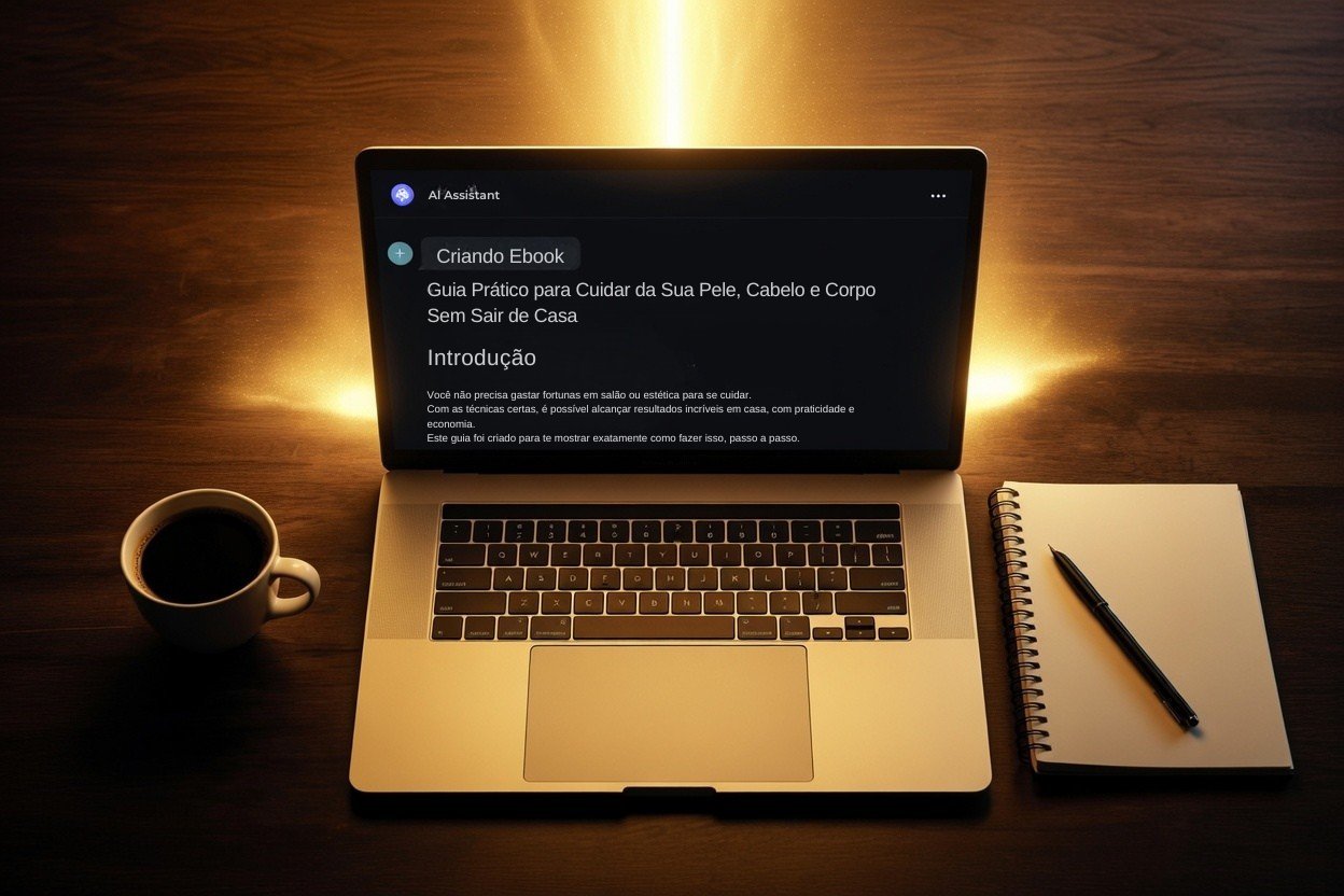 IA gerando conteúdo de ebook