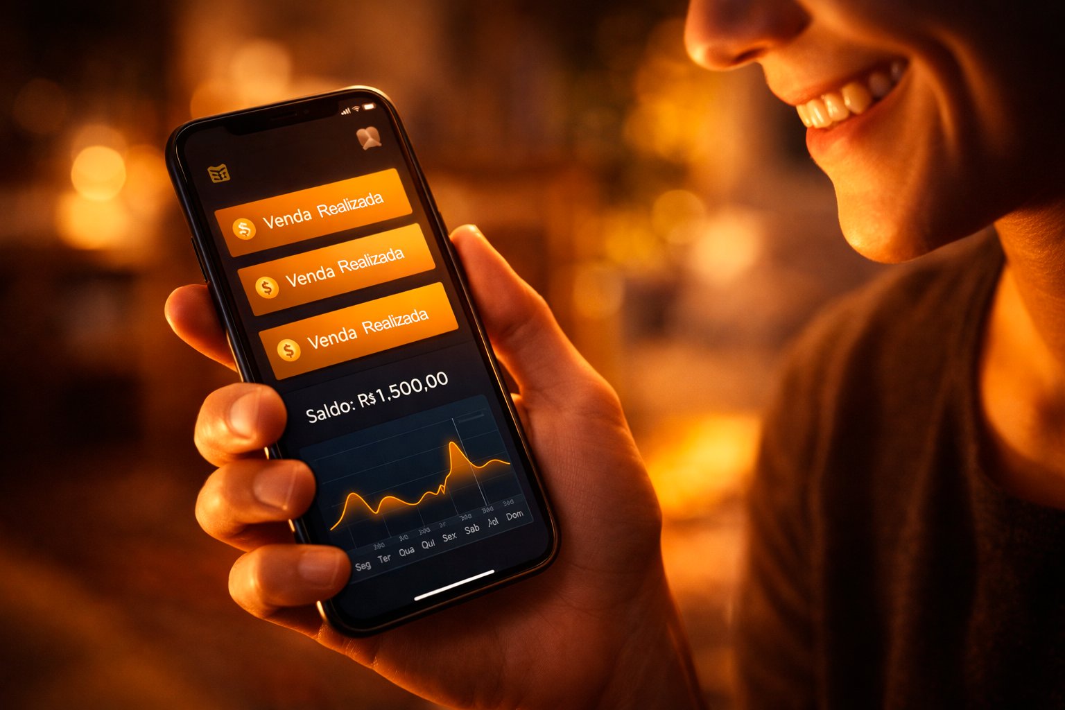 Pessoa vendendo eBook com resultado real